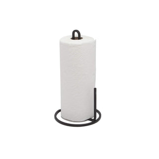 Umbra Squire Paper Towel Holder for Kitchen, Bent Metal Wire Looks Like Cast Iron, Black