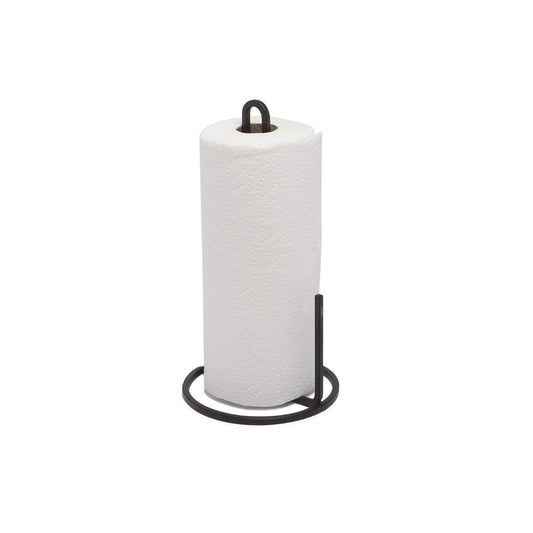 Umbra Squire Paper Towel Holder for Kitchen, Bent Metal Wire Looks Like Cast Iron, Black