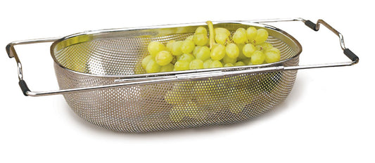 RSVP International Precision Pierced In-Sink Drainer, Square, Stainless Steel