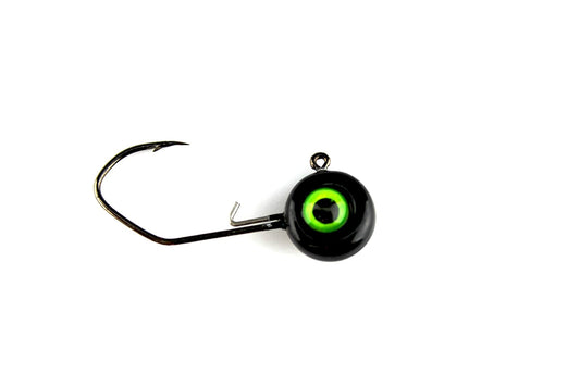 Jenko Fishing Slasher Crappie Jig Head, Black, 1/16 oz