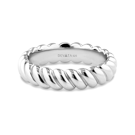 DEVATA Ring, 7, Silver 925/Rope Band RPM1627