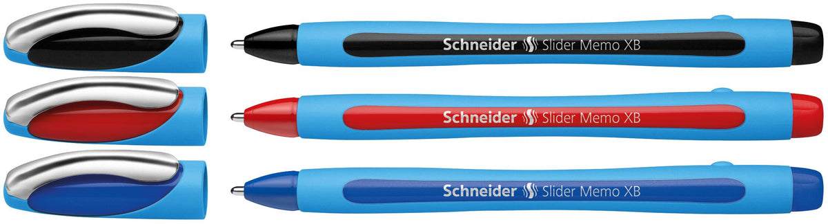 Schneider Writing Instrument, 1 Count (Pack of 3), Black/Blue/Red