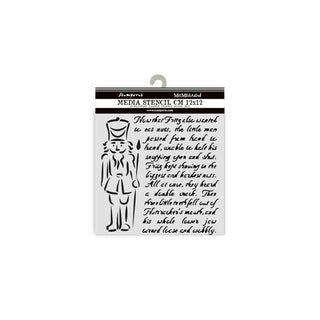 Stamperia Sticker Decal, 12cmX12cm, Black / White