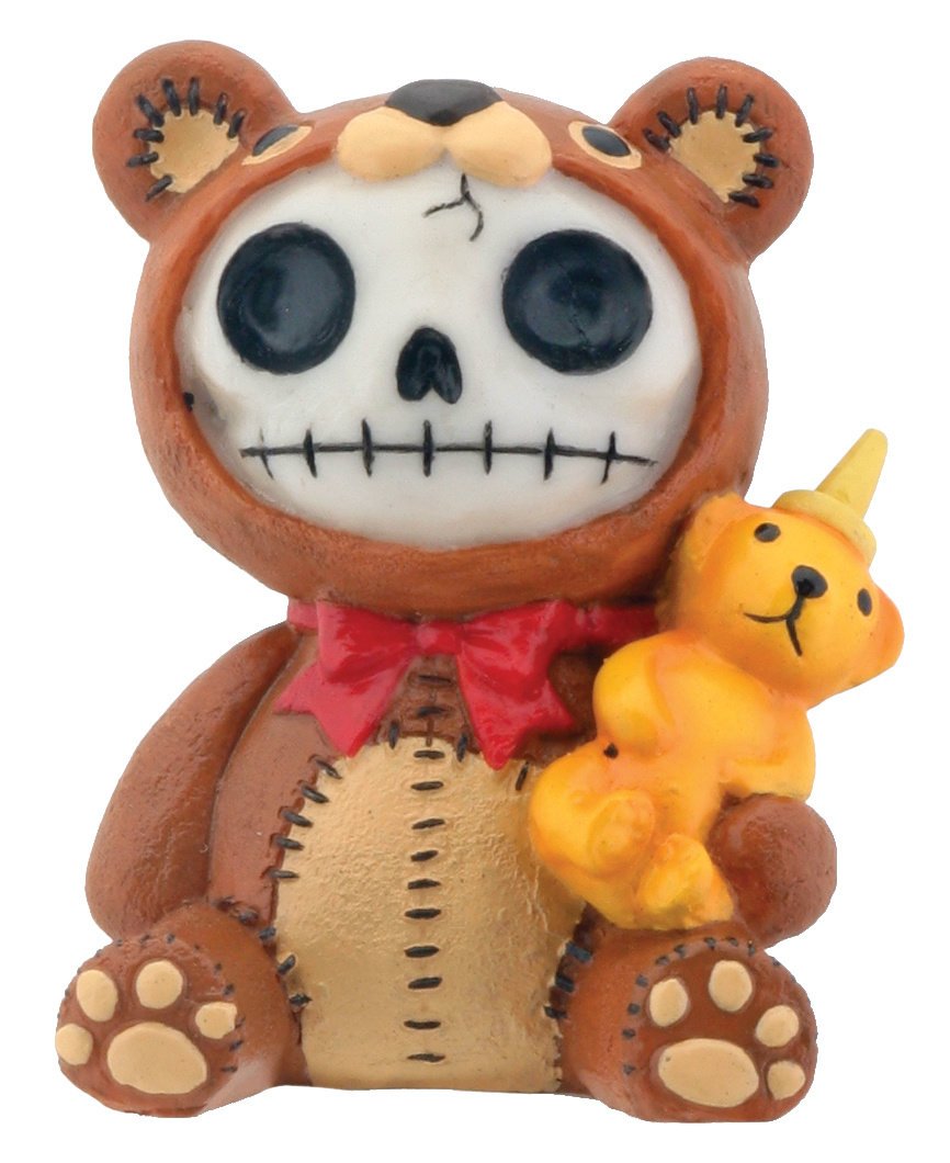 Pacific Trading Brown Honeybear with Honey Bear Bottle Furry Bones Statue