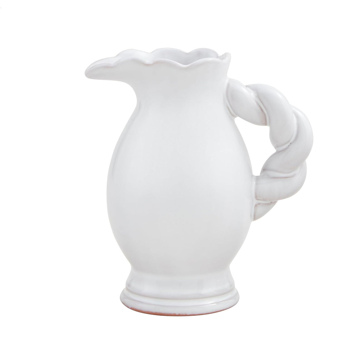 Mud Pie Vase, 5.25" x 4", White