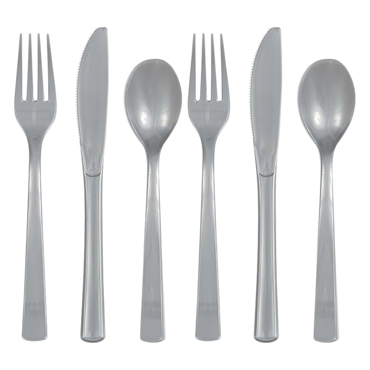 Unique Flatware, pack of 18, Silver