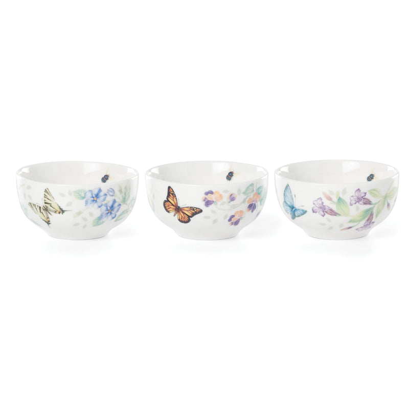 Lenox Butterfly Meadow Kitchen 3-Piece Mini Bowl Set, 1.70 LB, Multi