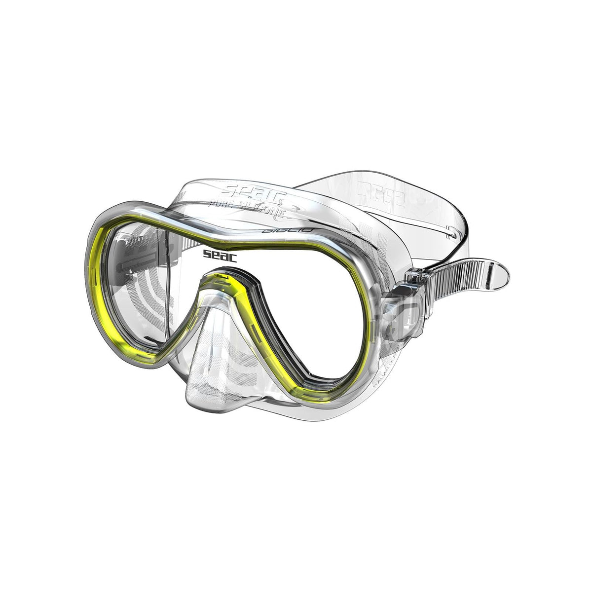 SEAC Dive Mask, regular fit, transparent/yellow