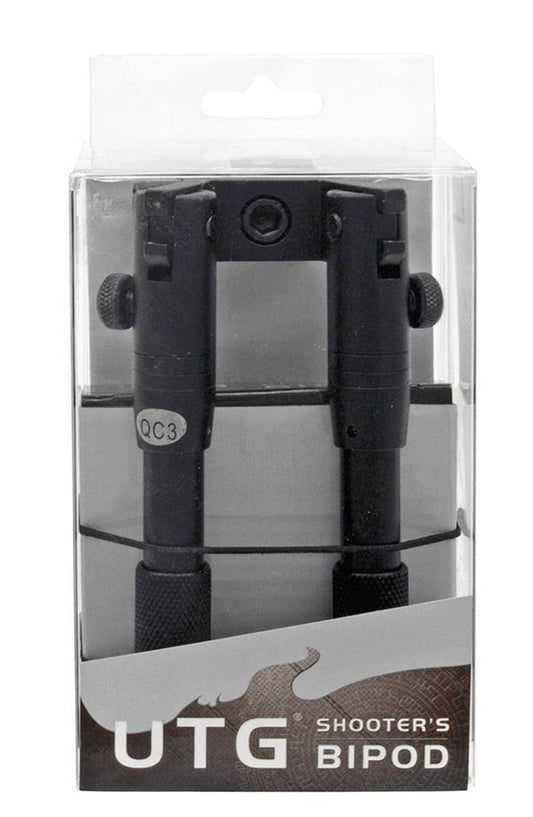 Leapers UTG Shooter's SWAT Bipod, Rubber Feet, Height 6.2"-6.7" , Black