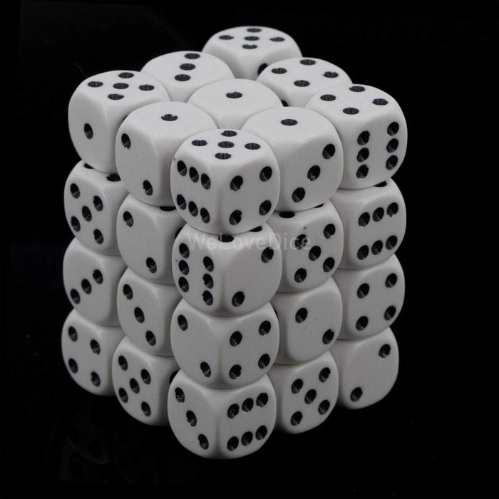 Chessex CHX25801 Dice-Opaque: 36D6 White/Black Set