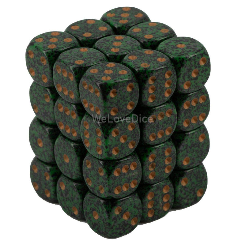 DND Dice Set-Chessex D&D Dice-12mm Speckled Golden Recon Plastic Polyhedral Dice Set-Dungeons and Dragons Dice Includes 36 Dice – D6