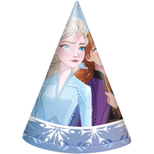 Unique Industries Unique Disney Frozen 2 Party Hats - 8 Pcs, multi-colored, one size