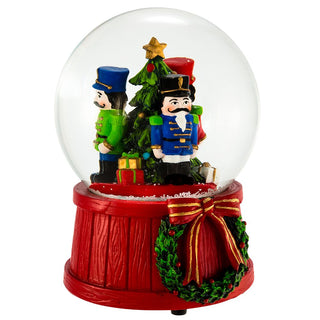 Kurt Adler Adler J3257 100mm Wind-up Musical Nutcracker Snow Globe