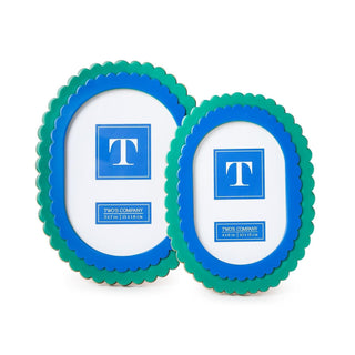 Two's Company Figurine, 6x8 inches, Blue, Green