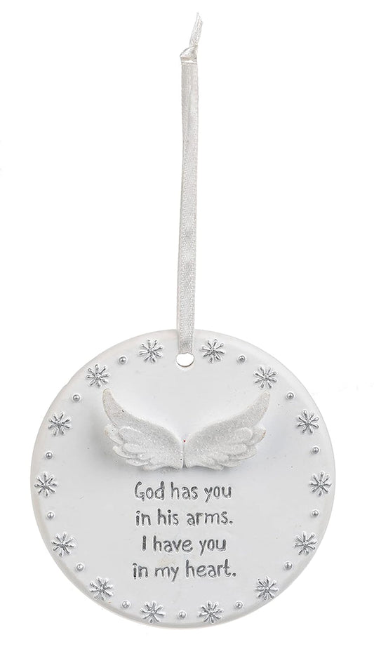 Ganz MX179672 Baby Memorial Ornament - God Has You in His Arms, 3-inch Height