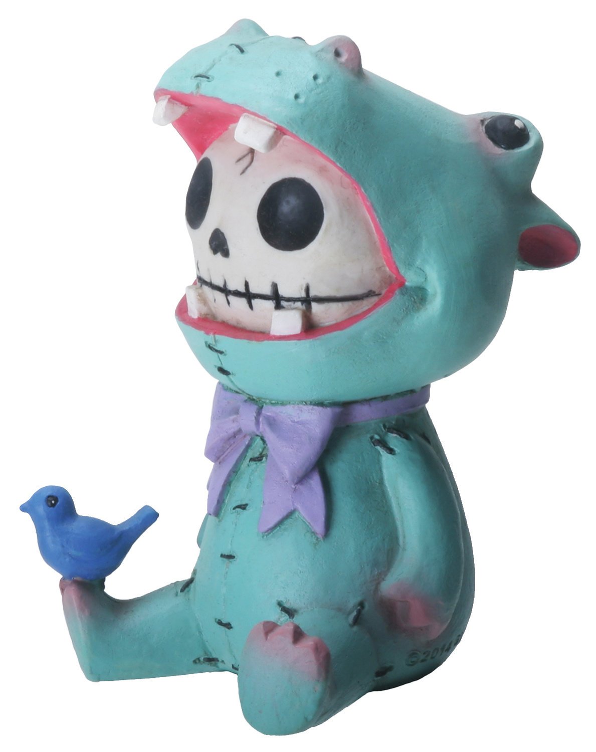 Pacific Trading SUMMIT COLLECTION Furrybones Hippolito Signature Skeleton in Hippopotamus Costume with a Small Bird