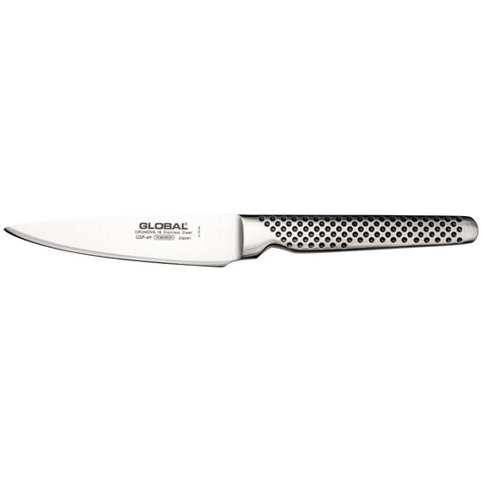 Global Kitchen Knife, 4.3", Silver/Black
