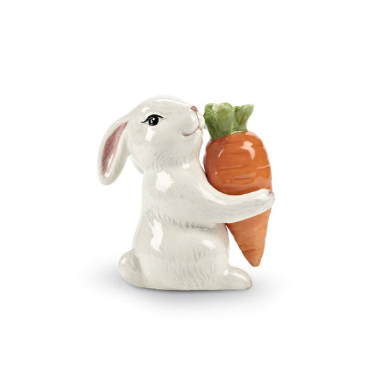 Abbott Collection  Bunny and Carrot Salt and Pepper 2 Piece Set