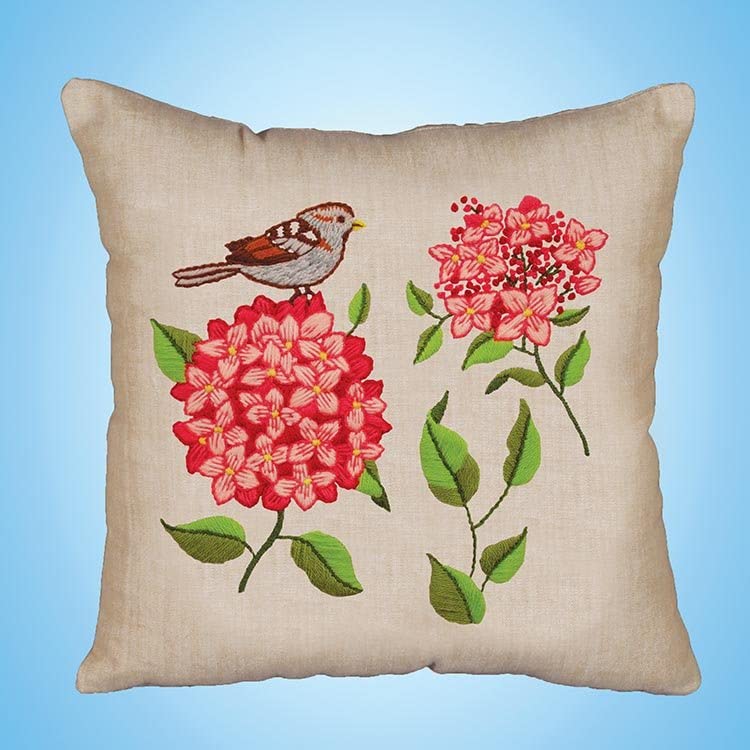 Design Works Crafts Inc. Song Bird Garden Crewel Pillow Kit, Multi