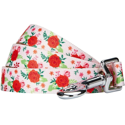 Blueberry Pet Essentials Spring Scent Inspired Garden Floral Dog Leash in Baby Pink, 5 ft x 3/4", Medium, Leashes for Dogs