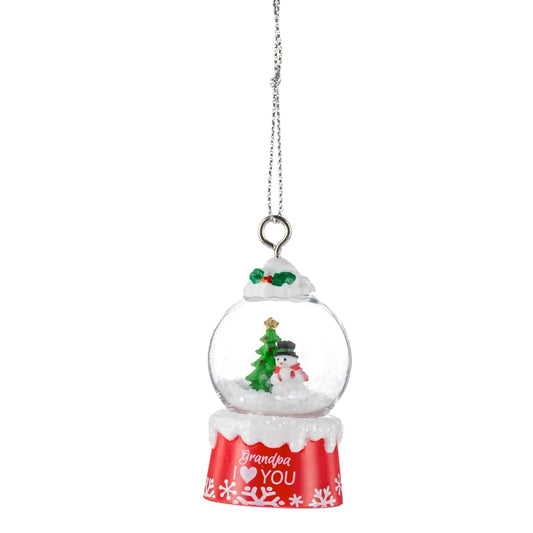 Ganz Snow Globe, 2.5 Inch, Red and White