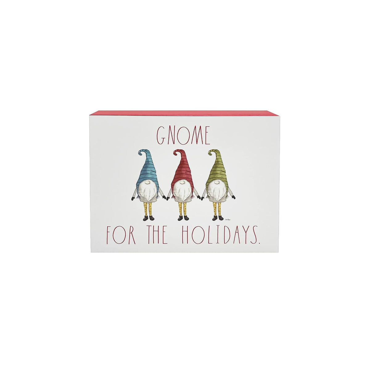 Rae Dunn Decorative Signage, 10 x 8 in, Gnome for the Holidays Desk Plaque