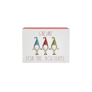 Rae Dunn Decorative Signage, 10 x 8 in, Gnome for the Holidays Desk Plaque