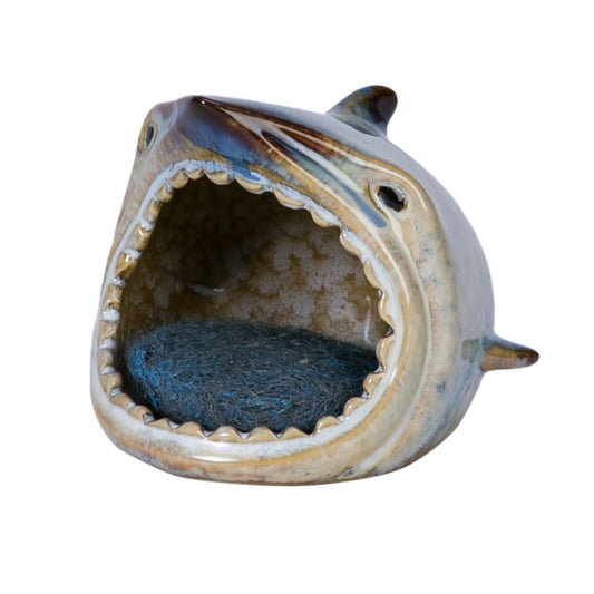 Beachcombers Shark Kitchen Scrub Holder - Holds Sponges or Bar Soap