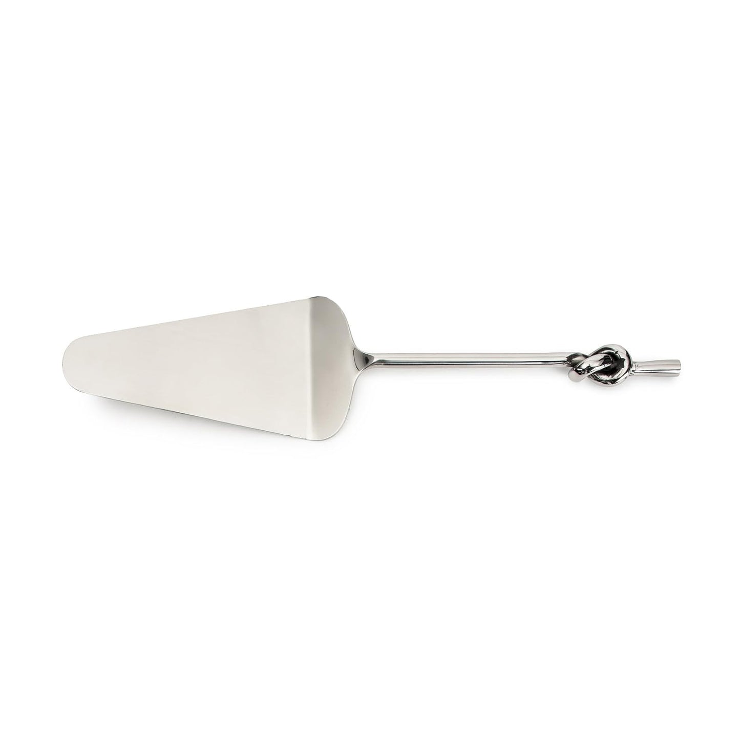 Abbott Collection  Silver Cake Server with Knot Handle, 12 inches L