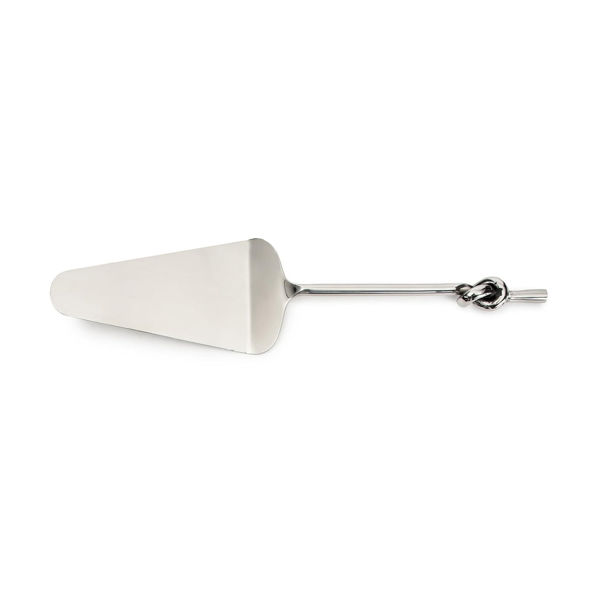Abbott Collection  Silver Cake Server with Knot Handle, 12 inches L