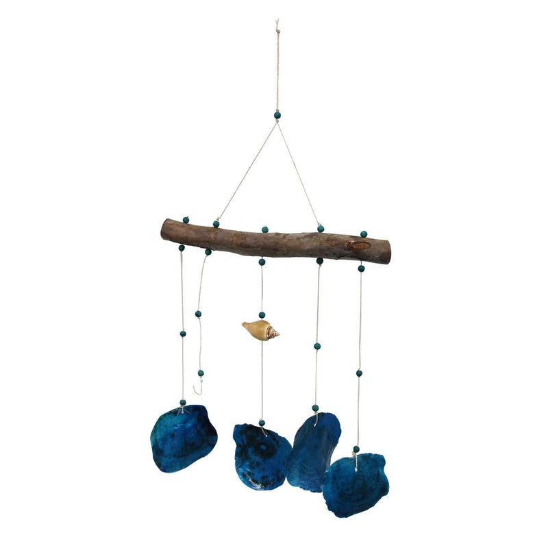 Beachcombers Driftwood with Blue Shells Wall Hanging Ornament, 25 -Inch