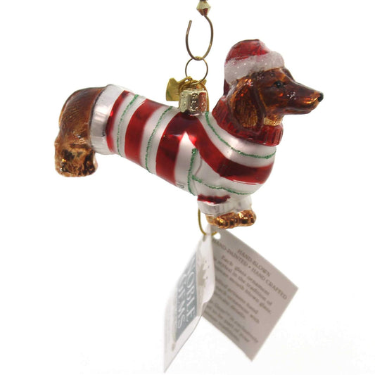 Kurt Adler 3-1/2-Inch Noble Gems Glass Daschund Ornament (YAMNB0313)