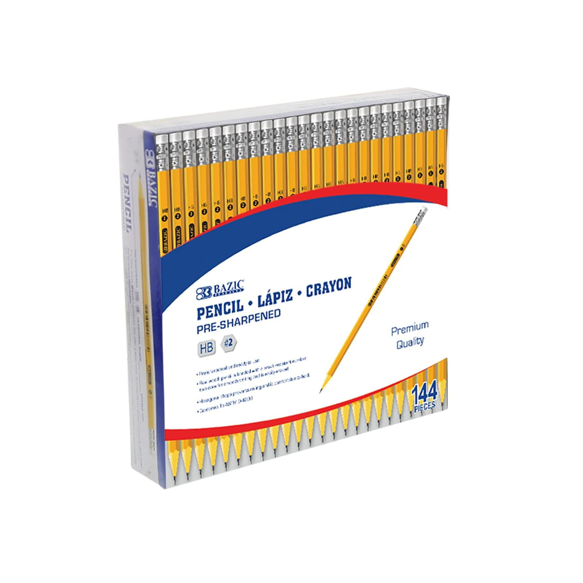 BAZIC PRODUCTS Writing Instrument, 1 Count (Pack of 1), 144-count