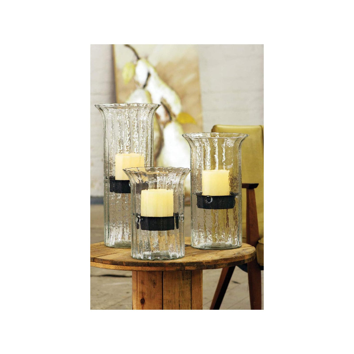 KALALOU Candle Holder, One Size, Brown