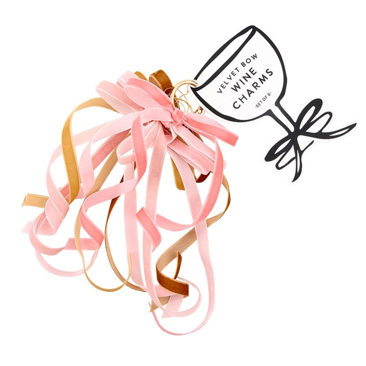 Santa Barbara Design Studio Charm, Set of 6, Blush Pink Multicolor