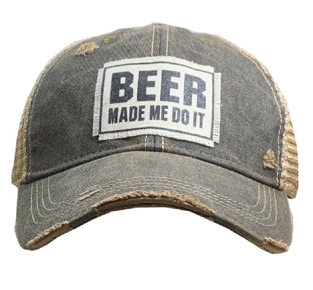 VINTAGE LIFE Hat, Beer Made Me Do It (Black), Baseball