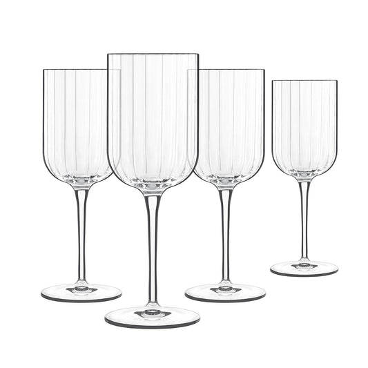 Luigi Bormioli Rocco 11284/01 Bach 13.5 oz Red Wine Glasses Clear, Set of 4