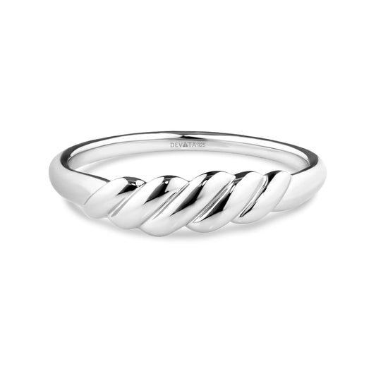 DEVATA Ring, 8, Silver 925/Rope RPM1631