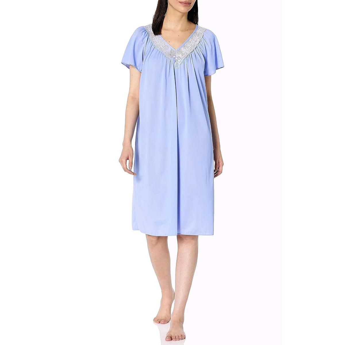 Shadowline Nightgown Nightshirt, 3X, Lilac