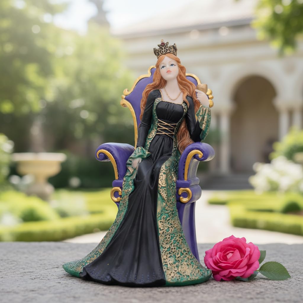 Comfy Hour Irish Princess Collection 7 Irish Princess Queen Green Dress On The Throne Resin Figurine for St. Patricks Day and Everyday Collection
