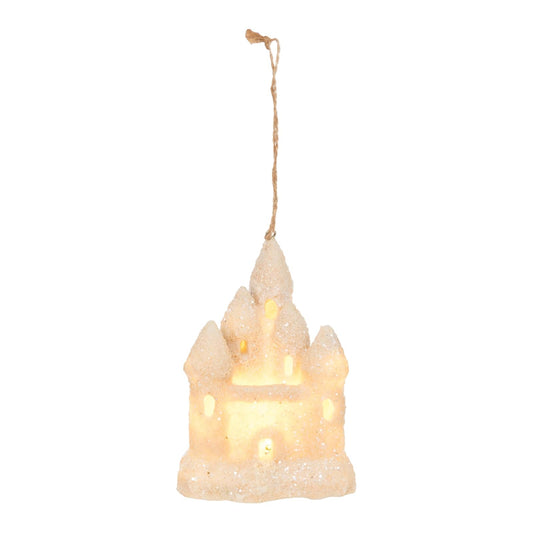 Beachcombers Hanging Ornament, 4.8"H x 3"L x 3.25"W, White