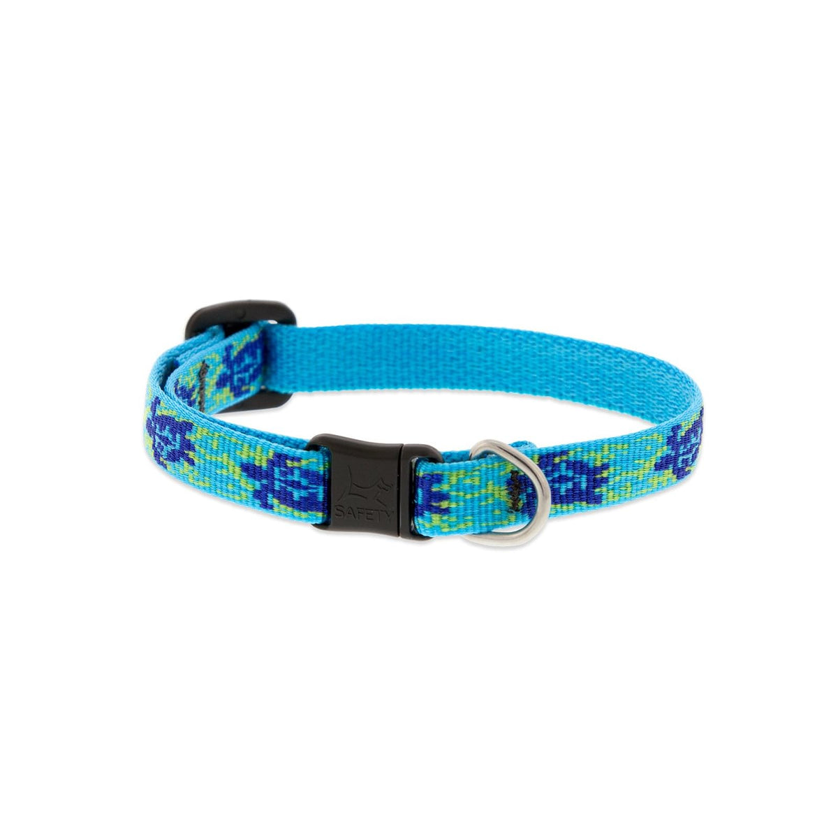 LupinePet Animal Collar, 1/2" wide, adjusts 8" to 12" long, Turquoise