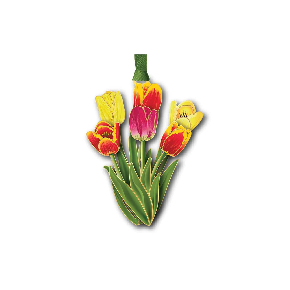 Beacon Design Hanging Ornament, 3.2" x 2.4", Tulips Bouquet