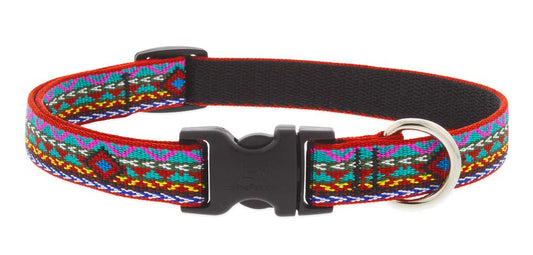 Lupine Pet Dog Collar 3/4" Wide El Paso Design adjusts 13-22" Long