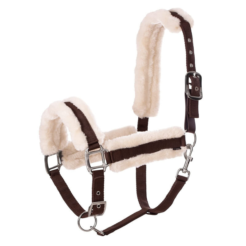 Equinavia Valkyrie Ultra Fleece Breakaway Halter - Brown/Ivory White - Cob