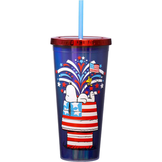 Spoontiques Drinking Cup, 20 Ounces, Snoopy Americana
