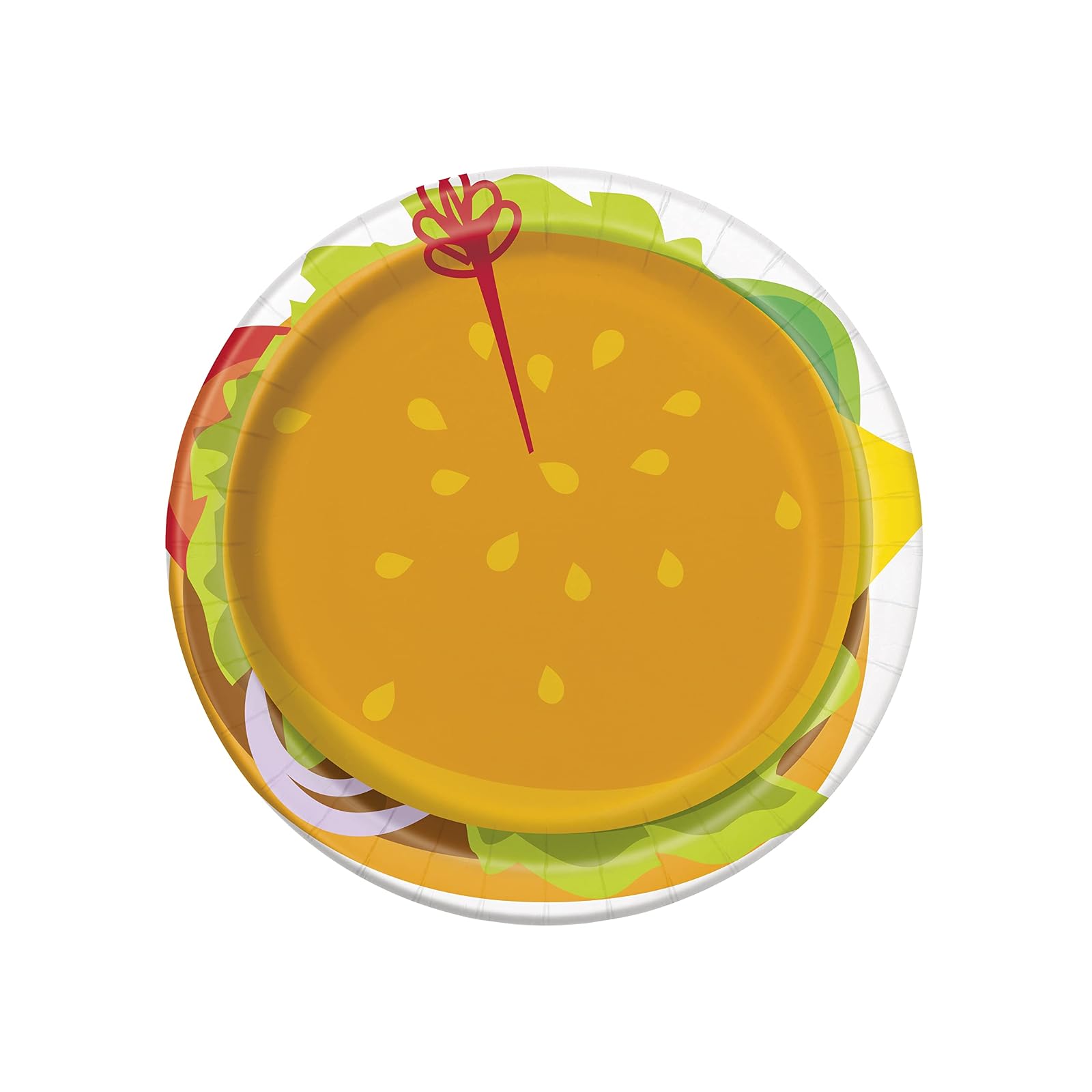 Unique Industries Unique 24934 Paper Plates-18 cm-Classic Barbecue Party-Pack of 8, Multicolour