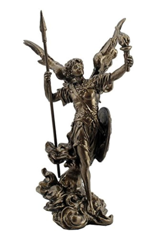 Unicorn Studio US 4.5 Inch Poly Stone Archangel Uriel Figurine Statue Home Decor