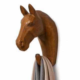 Comfy Hour Symmetric Geometric Animal Hook Collection Horse Head Single Coat Hook Clothes Rack Decorative Wall Hanger, 7-inch Polyresin