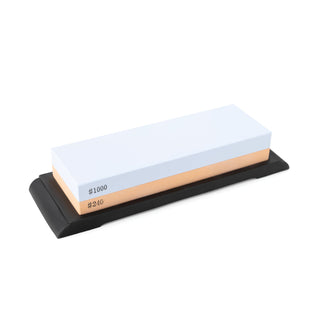 Global G-1800L, Two-Sided Sharpening Whetstone, Rough/Medium, Large, Orange,White